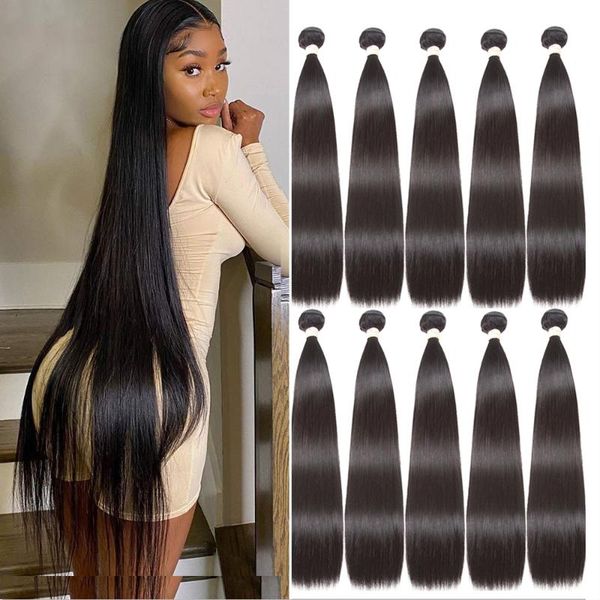 

human hair bulks peruvian straight bundles 3 pcs 5 p10 wholesale weaving natural bulk sale 8-30inch extensions deal, Black