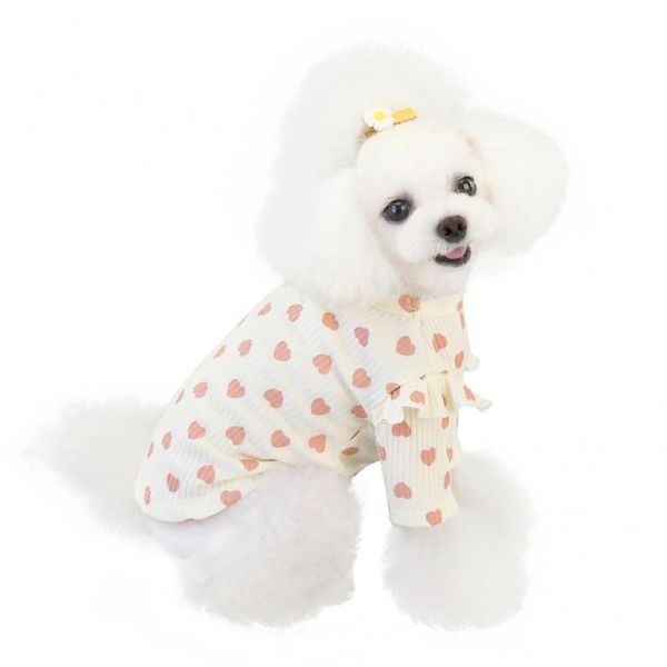 

dog apparel stylish pet shirt cotton warm skin-friendly puppy fashion