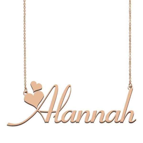 

pendant necklaces alannah name necklace, custom necklace for women girls friends birthday wedding christmas mother days gift, Silver
