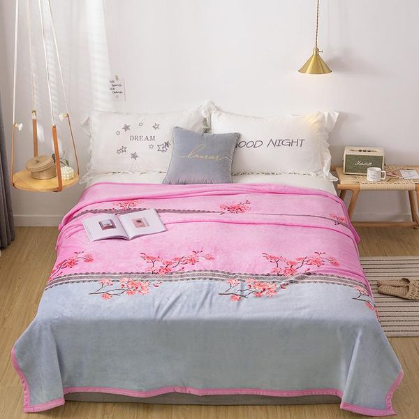 

blankets peach blossomplush bedspread blanket 150x200cm high density super soft flannel for the sofa/bed/car