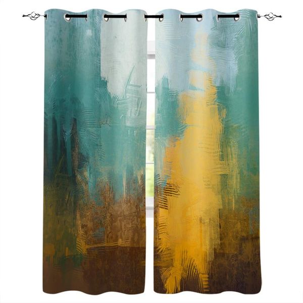 

curtain & drapes modern art abstract colorful yellow bedroom curtains decoration home living room