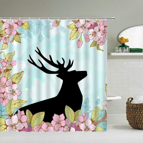 

waterproof shower curtains 3d printing birds horse parrot animals bathroom curtain polyester fabric bath screen bathtub decor