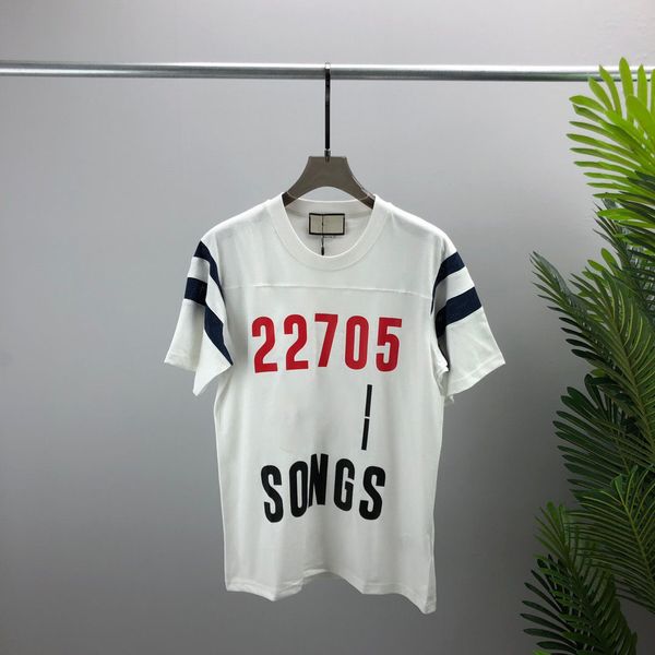 

2021ss spring and summer new high grade cotton printing short sleeve round neck panel t-shirt size: m-l-xl--xxxl color: black white, Black;brown