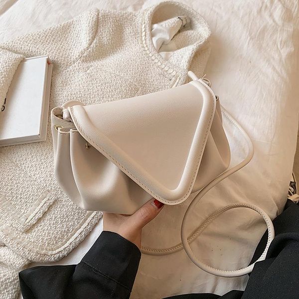 

evening bags flap crossbody bag solid color 2021 summer high-quality pu leather women's designer handbag travel shoulder messenger