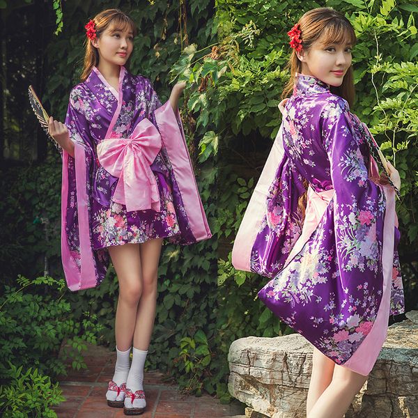 

luxury women's jackets lolita animation cosplay costume japane heavy cherry kimono women's set of maid's clothing, Black;brown