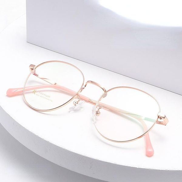 

fashion sunglasses frames eyeglass frame for women metal glasses non-magnetic rim male round optical prescription wholesale 5006, Black