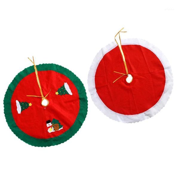 

christmas decorations 2pcs tree skirt xmas apron decor base cover