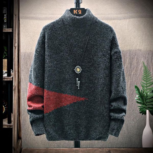 

men's sweaters 2021 winter fashion mens christmas thick wram pullover men casual turtleneck male sweater brand clothes, White;black