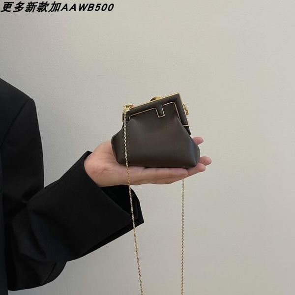 

luxury handbags storage r09 2021 autumn winter new first ff box bag mini chain small card single shoulder oblique span h