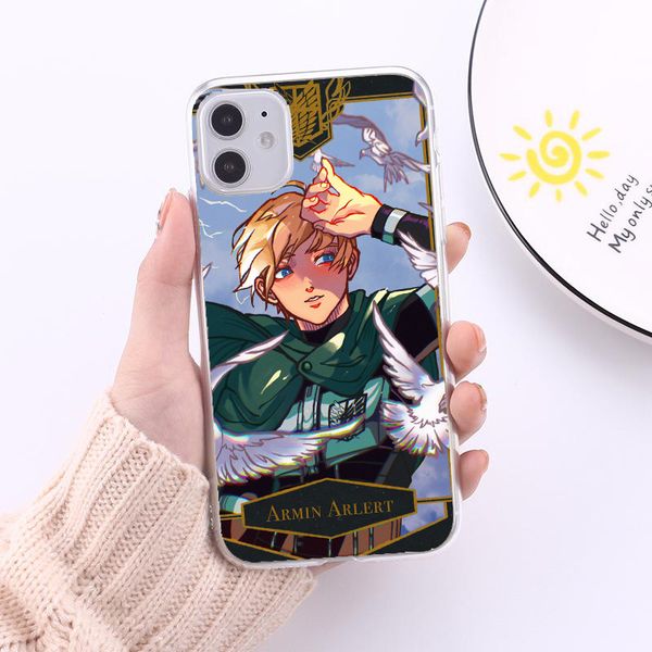 

attack on titan cartoon sunlight animation printing mobile phone case clear pattern not easy to fade