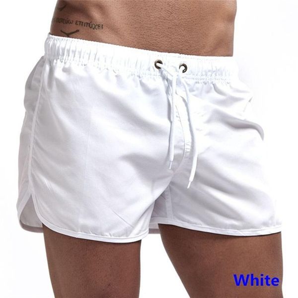 

men's shorts 2021 summer solid color loose breathable casual beach large size, White;black