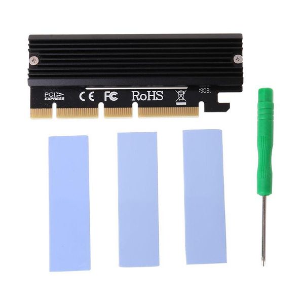 

express 3.0 x16 to pcie-based nvme and ahci ssd adapter card with heat sink for m.2 (ngff) form factor accessories fans & coolings