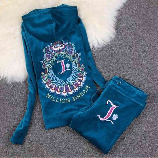 

suit 2021 women's fire flowers dust training packages velour women get hoodies costumes and broek blue paw, Black