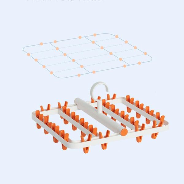 

clothing & wardrobe storage 24/6 clips portable socks cloth hanger rack clothespin multifunctional drying sock holder hangers