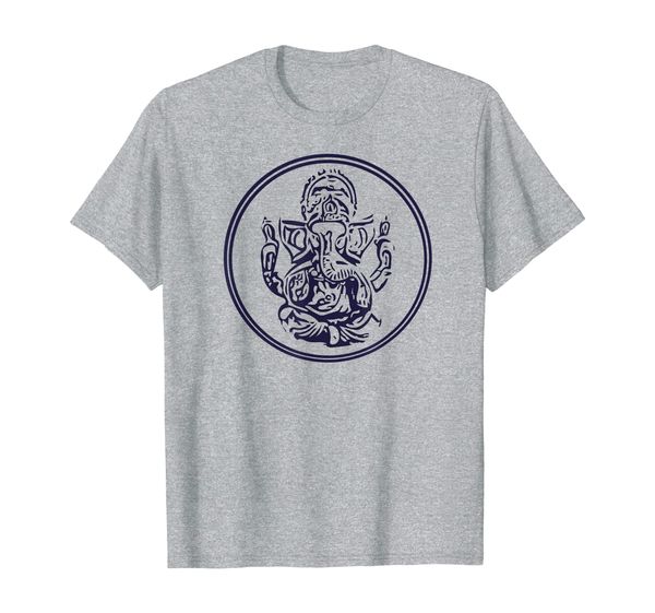 

ganesha meditation spiritual india symbol yoga t-shirt, White;black