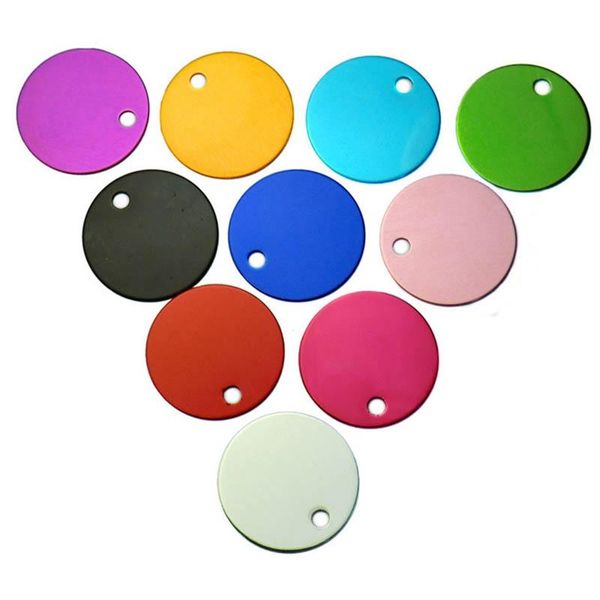 

dog apparel 100pcs personalized circle cat id tags customized puppy name phone pet tag identity plate collar acc