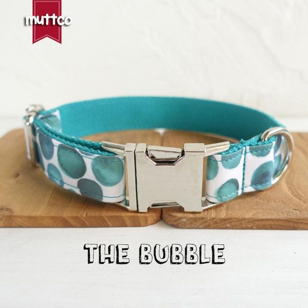 

dog collars & leashes 10pcs/lot muttco wholesale self-design pleasing collar the bubble unique handmade and 5 sizes udc053