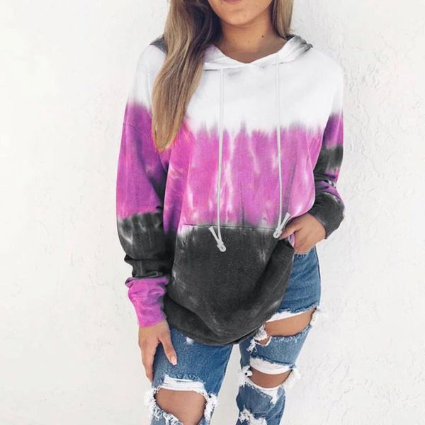 

women's hoodies & sweatshirts jaycosin casual gradient print kawaii clothes long sleeve hooded jacket blouse harajuku sweatshirt moleto, Black
