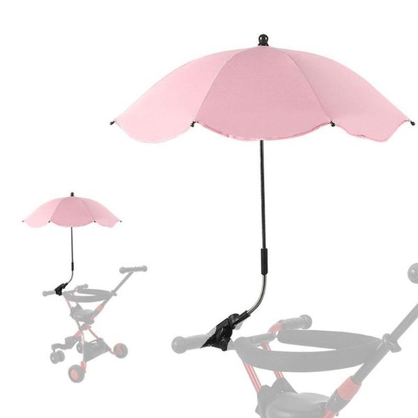 

stroller parts & accessories baby parasol folding umbrella uv sun rain protector canopy bracket clip cart