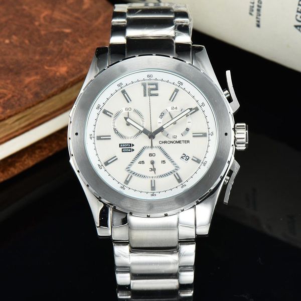 

wristwatches men's watch mechanical stainless steel strap 30m waterproof clock + reloj de los hombres, Slivery;brown