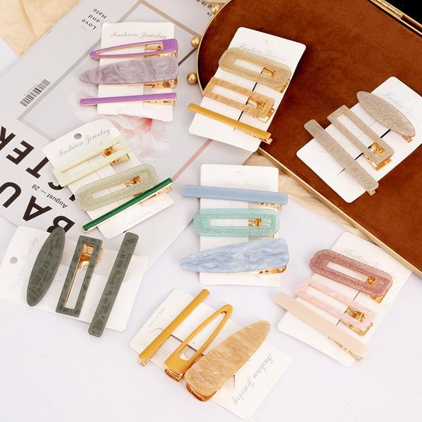 

hair clips & barrettes 18 styles 2/3pcs clip set acetate hairpin women accessories jewelry korean femme hairgrip for girls headwear, Golden;silver