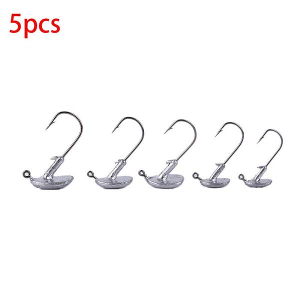 

5pcs/lot carbon steel blood slot lead jig head tumbler fishing hook 2g/4g/6g/8g/12g for soft lure hooks