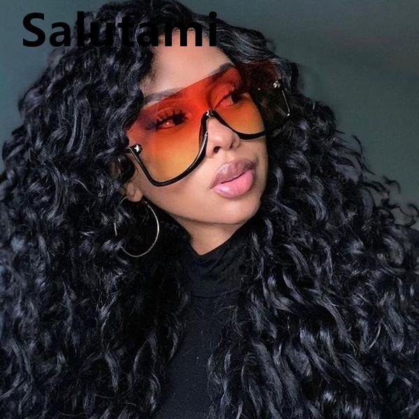 

sunglasses unique super big curve one piece for women vintage rimless candy color shield sun glasses female pink blue shade, White;black