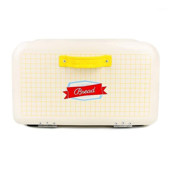 

storage bottles & jars american style household hinged lid durage white retro kitchen bread food bin holder container box