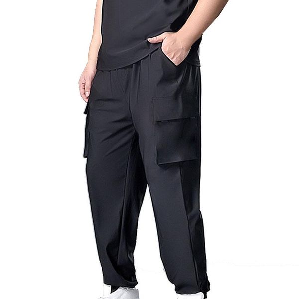 

summer men pants plus size 5xl 6xl 7xl thin style weight 140kg black color men's