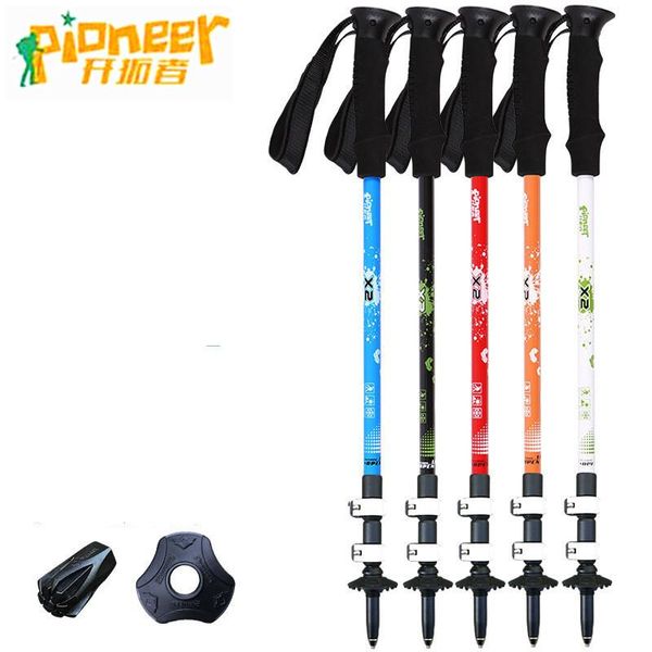 

trekking poles pioneer walking stick adjustable ultra-light alpenstock cane skiing camping hiking nordic 1piece