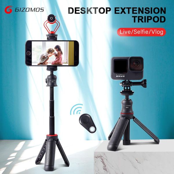 

gm-1 deskextension tripod phone stand mini portable 360Â° roration shooting for smartphone or camera tripods