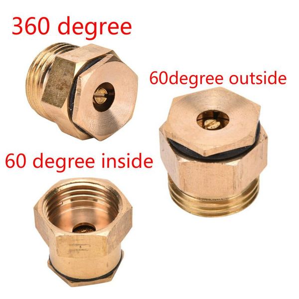 

1/2" 60/360 degrees garden sprinkle connector thread water sprinkler irrigation spray nozzle watering head brass supplies equipments