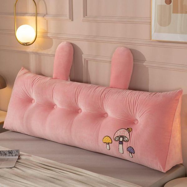 

cute plush mushroom embroidered big ear head cushions and pillows in reading for children family pillow