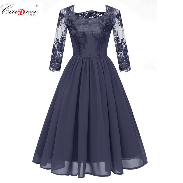 

bridesmaid dresses party women's 7 / 3 sleeve hand embroidered chiffon, White;black