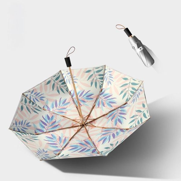 

umbrellas vintage lightweight automatic umbrella parasol girls anti uv three fold reverse flower parapluie rain gear eh50rg