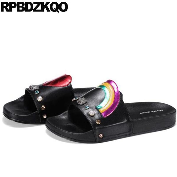 

casual open toe slip on flat comfortable summer female black designer sandals women luxury 2021 slides slippers ladies shoes
