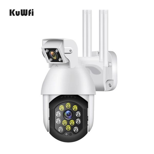 

dual lens security wifi ip camera 12 lights cctv motion detection wireless ptz ir 2 way speak audio cameras