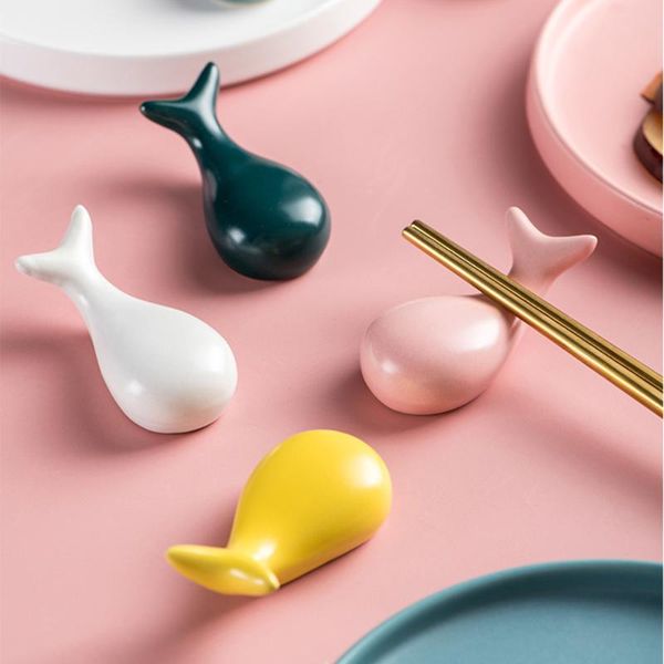 

chopsticks whale rest rack chopstick pillow ornament pen holder ceramic crafts for dining table accessories supplies