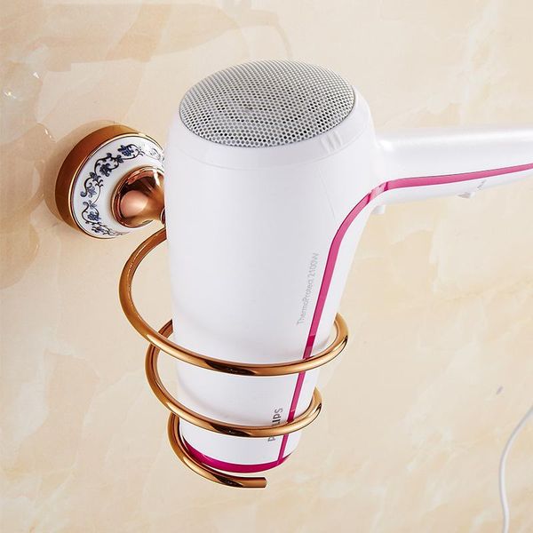 

bathroom shelves antique rose gold hair holder shelf stainless steel bronze ceramic base with drill wall mount accessories yk10