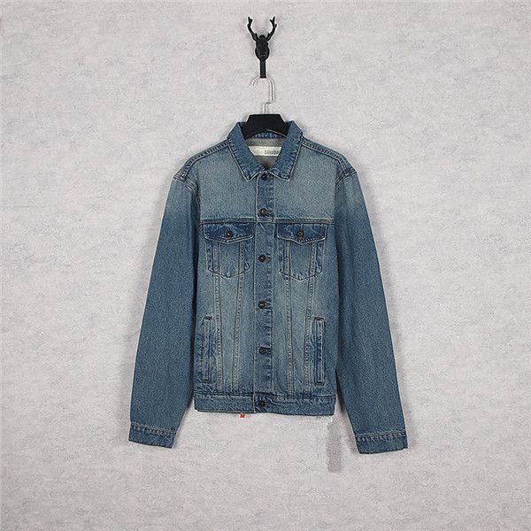 

22ss arrival mens jacket winter fashion tide men women denim off stripe jackets coat high-quality high street sale euro version s-xl, Black;brown
