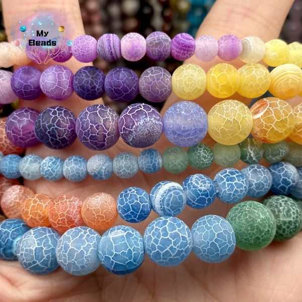 

natural stone beads 7 chakra healing frost agate round for jewelry making diy needlework bracelet accessories 6 8 10mm 15" other