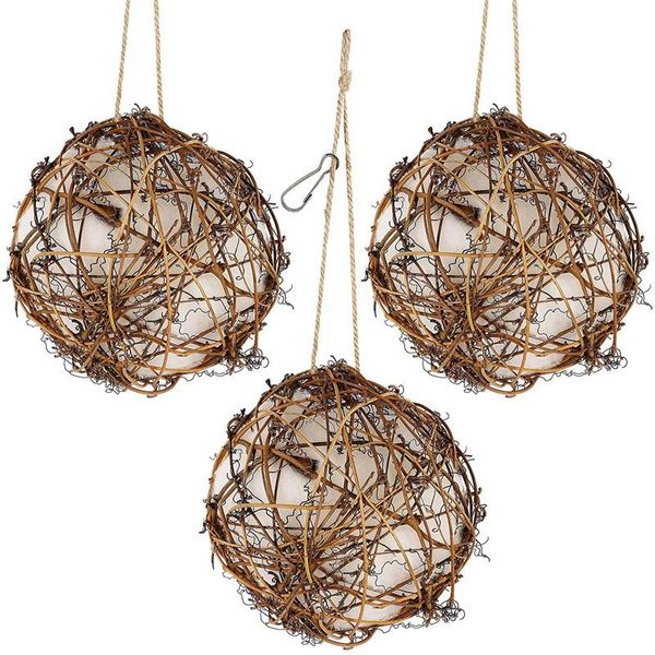 

other bird supplies 3pcs nest, full of nest materials, creative gifts for outdoor and indoor terrace gardens