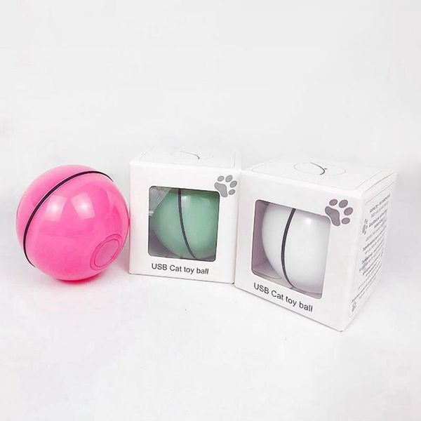 

creative cat toys interactive automatic rolling ball for dogs usb smart led flash electronic dog