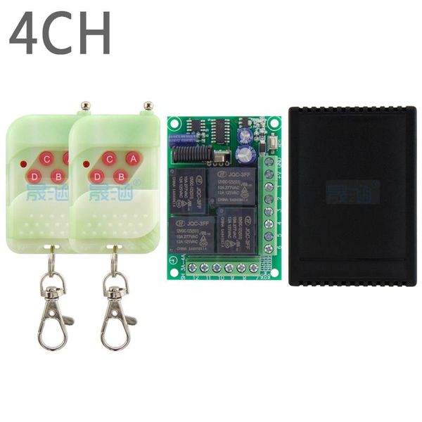

smart home control high-quality dc 12v 4ch lamp manual button output four-way passive relay signal wireless remote switch