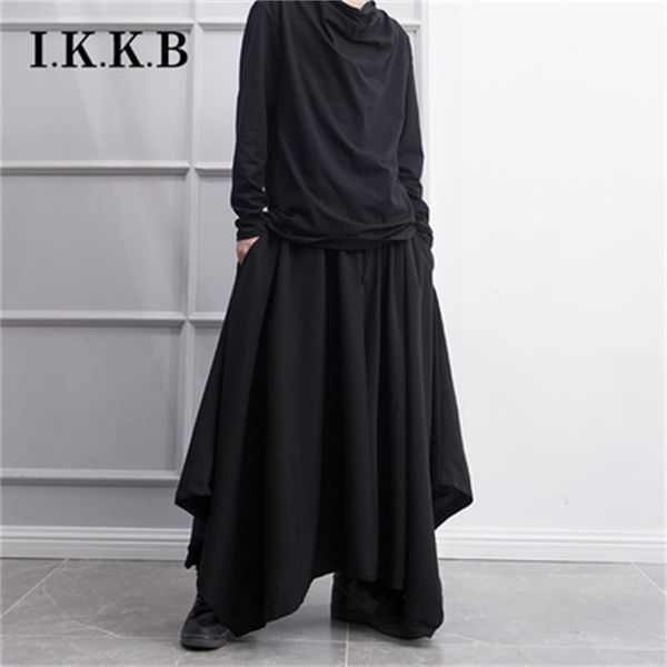 

pant men's shorts will watch japanese hip-hop fashion personality stage performance night club jiufenku loose leg droop feeling pants h, Black