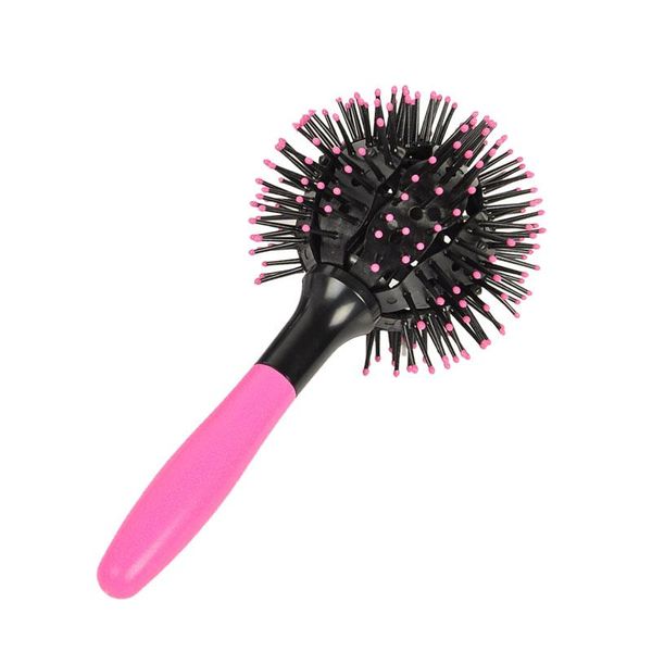 

hair brushes japan 3d bomb curl brush ball styling spherical massage comb detangling heat resistant 2021 wh998, Silver