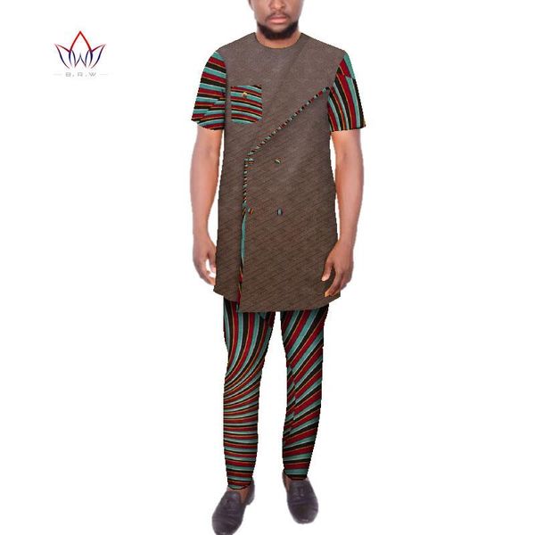

ethnic clothing african mens and pants sets patchwork casual 2 pieces shirt men dashiki cotton style wyn93, Red