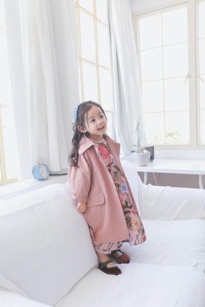 

tench coats 3 4 5 6 7 8 y baby trench coat loose casual long windbreaker for girls solid big pocket single-breasted boy outwear kids clothes, Camo