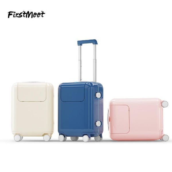 

suitcases firetmeet children travel suitcase 17 inch carry on boy girl rolling luggage bag kids cute luxury valise