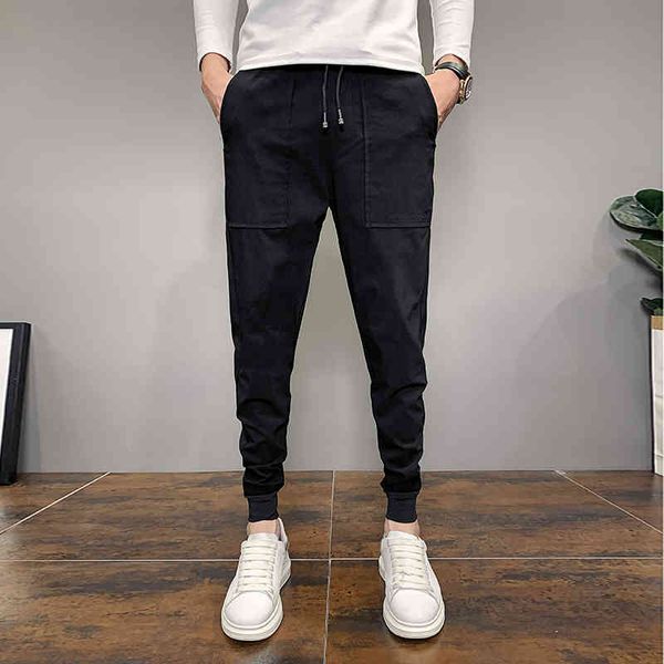 

pants mode 2021 solid male autumn harem all over the simple game fine hip hop corridors black streetwear 28-36 sale 4rhz